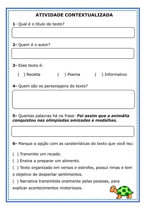 4° Ano Sequência Didática Língua Portuguesa Leitura