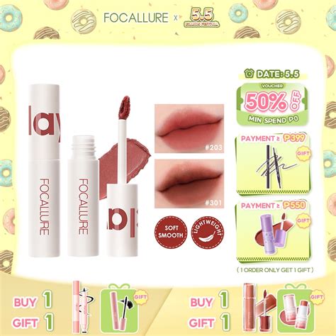 Focallure Velvet Mist Matte Lip Clay Lightweight Soft Lip Mud Lip Tint