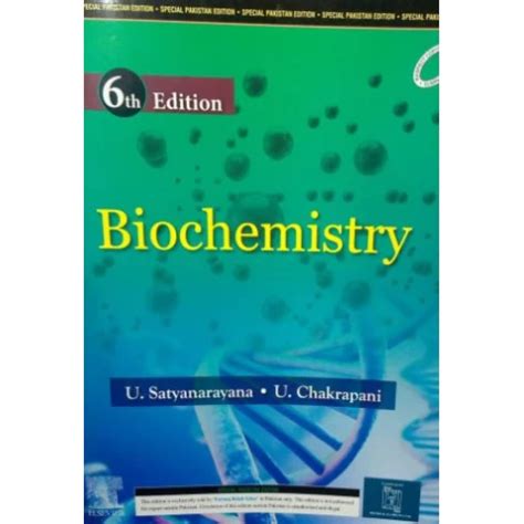 Biochemistry 6th Edition By Dr U Satyanarayana Urdu Bazar