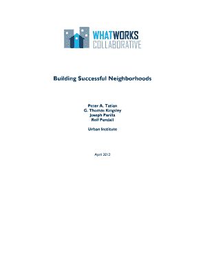 Fillable Online Building Successful Neighborhoods Fax Email Print