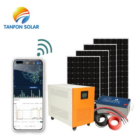 Generador solar de 22 amperios Sistema solar monofásico Sistema de