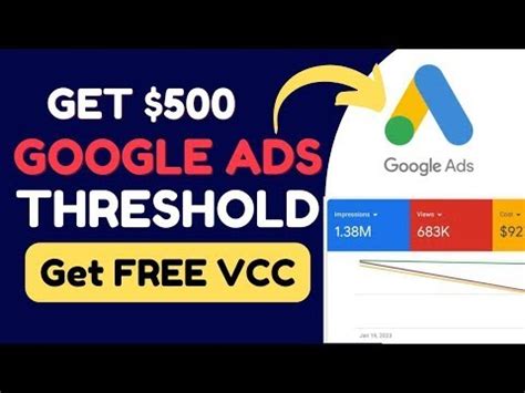 Get FREE VCC Google Ads Threshold 500 New Method 2024 YouTube