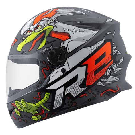 Capacete Fechado Integral R Rocket Chicken Fosco Masculino Feminino