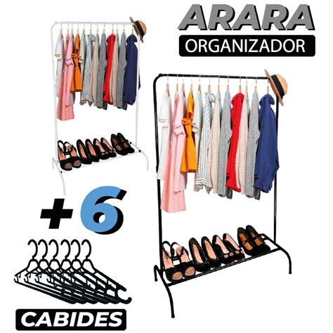 Arara De Roupas Cabides Organizador Cabideiro De Ch O Desmont Vel