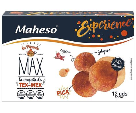 MAHESO MAX Croquetas Picantes Ultracongeladas Rellenas De Cayena Y