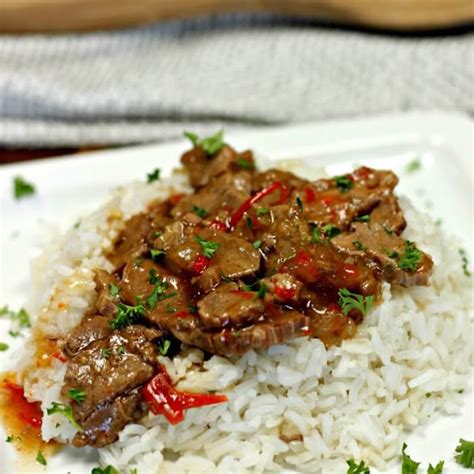 Easy Crockpot Pepper Steak Sahara S Cooking