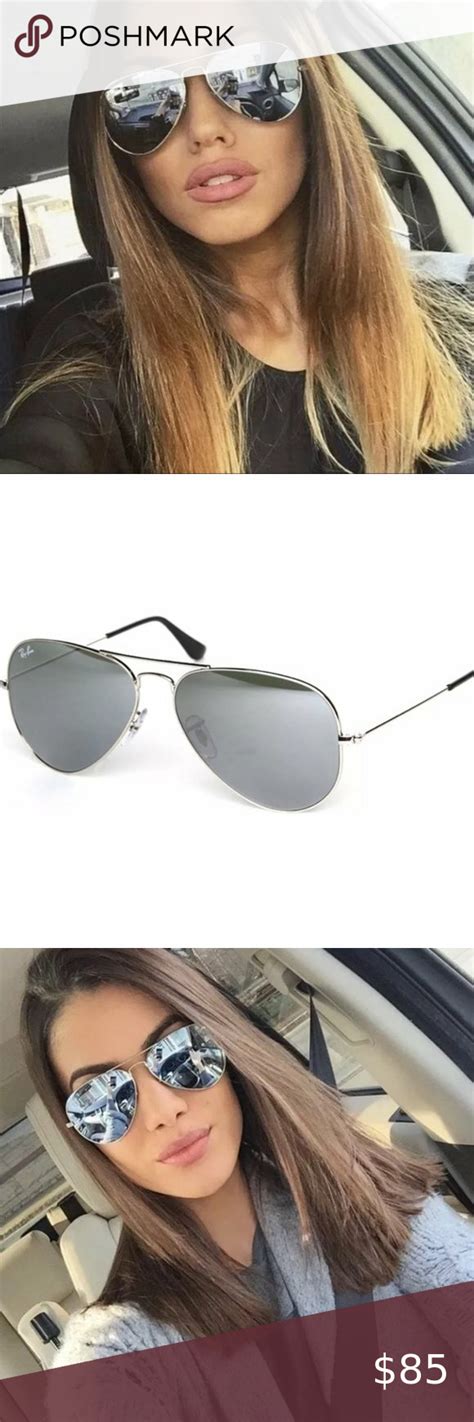 Ray Ban Aviator Mirror Silver Lens Ray Ban Aviators Mirrored Sunglasses Women Aviator Classic