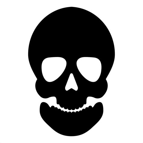 Skull silhouette for Halloween. Vector illustration. 10835134 Vector ...