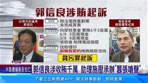 前議長郭信良涉收賄千萬遭起訴 檢建請「從重量刑」｜三立新聞網 Youtube