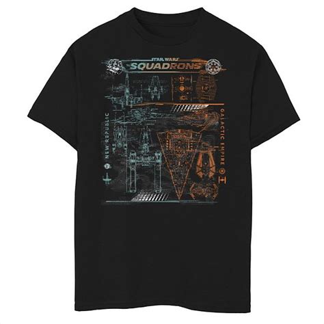 Boys 8 20 Star Wars Squadrons New Republic Galactic Empire Ships Graphic Tee