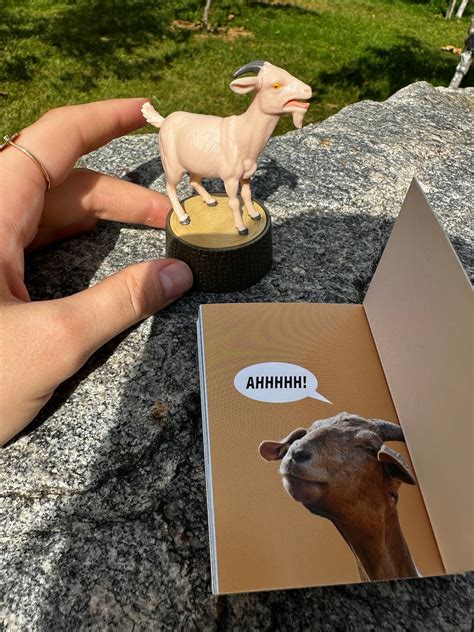 Screaming Goat Figure Meme Desk Toy Figurine With Button Makes - Etsy