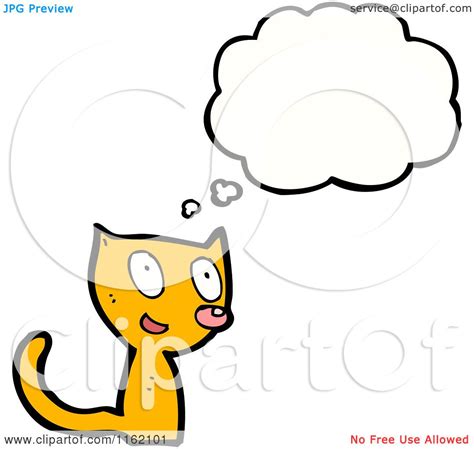 Cartoon Of A Thinking Cat Royalty Free Vector Illustration By