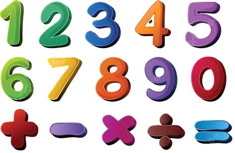 Numbers And Maths Symbols Math Group Numbers Vector Math Group