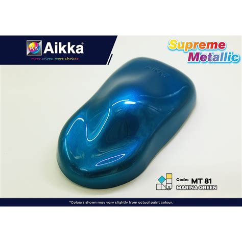 Aikka Paints Supreme Pearlized Metallic 2 Mt81 Marina Green Shopee Malaysia