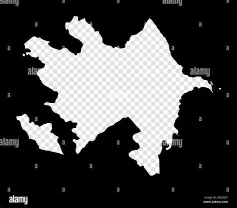 Stencil Map Of Azerbaijan Simple And Minimal Transparent Map Of