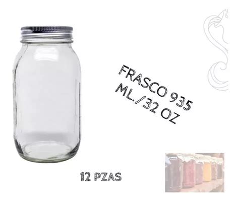 Frasco Envase De Vidrio Ml Pzas C Tapa Mercadolibre