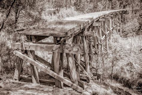 Old train trestle bridge stock photo. Image of historic - 134175904