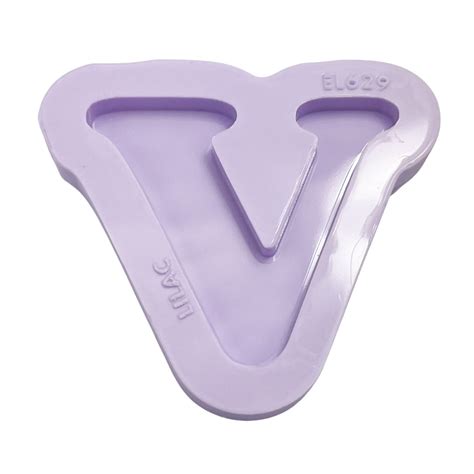 Molde De Silicone Para Resina Letra V Chunky 1 Cavidade 4 4 Cm