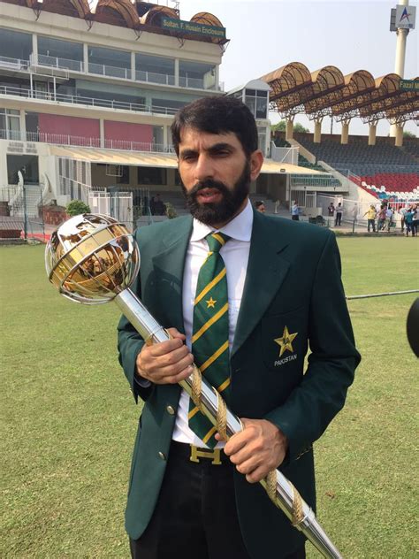 Misbah Becomes First Pakistani To Receive Test Mace From Icc