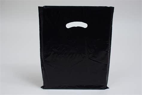 12x15 Black Premium Super Gloss Plastic Bags