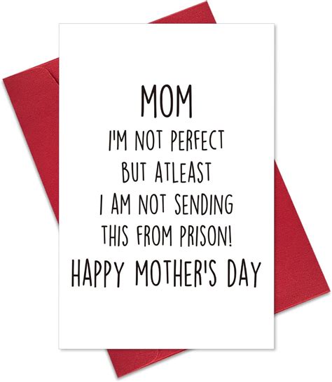 Ogeby Rude Mothers Day Card Ts From Daughter Son Funny Mothers Day Card T