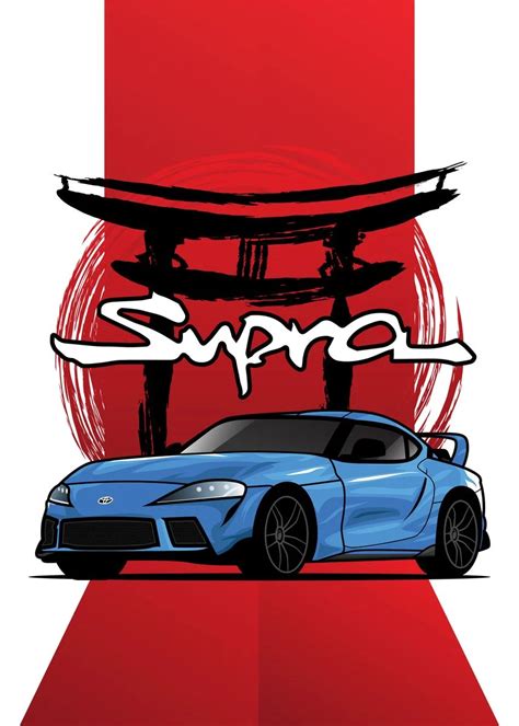 'Toyota Supra MK5' Poster, picture, metal print, paint by Misbahul Munir | Displate | Toyota ...