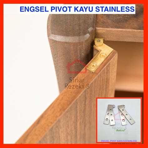 Jual Engsel Pivot Kayu Stainlesss Putar L Samping Pintu Lemari