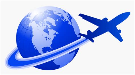 Clipart Globe Airplane Globe With Aeroplane Png Transparent Png