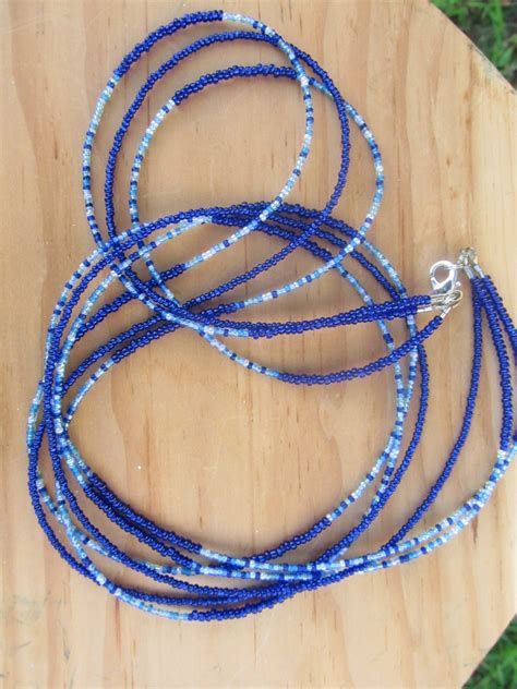 Blue My Mind Strand Waistbeads Royal Waistbeads Clasp Waist Beads