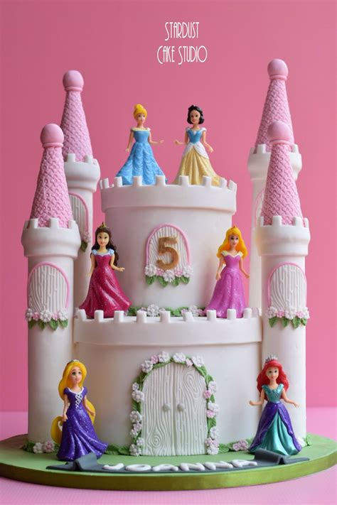 Disney Princesses Castle Cake Disney Princess Birthday Cakes