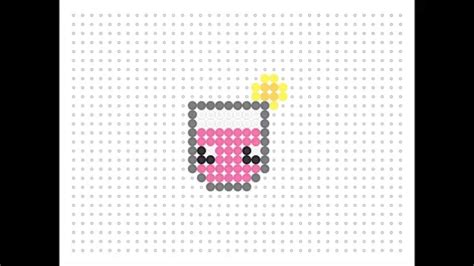 Hama Bead Kawaii Pink Lemonade Kawaii Series 3 7 Youtube