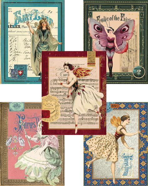 Free Printable Fairy Journal Pages For Junk Journals Or Mixed Media