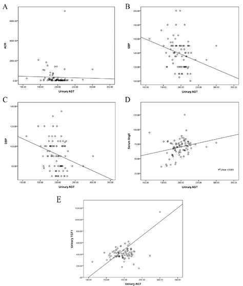 Correlation Analysis Between Urinary Agt And Acr Sbp Dbp Serum Ang Download Scientific