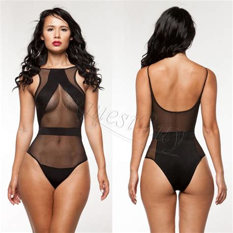 Sexy Women One Piece Swimwear Thong Bandage Monokini Swimsuit Bikini