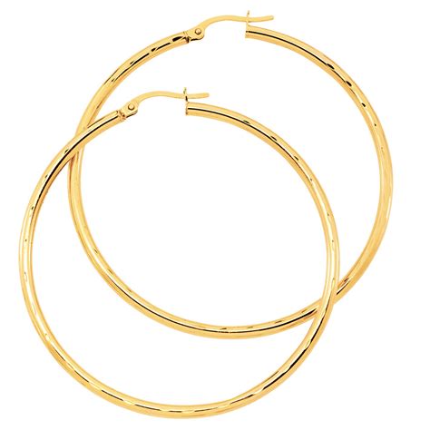 Hoop Earrings In 10ct Yellow Gold