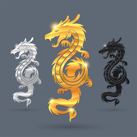 Color dragon symbol set 1864826 Vector Art at Vecteezy