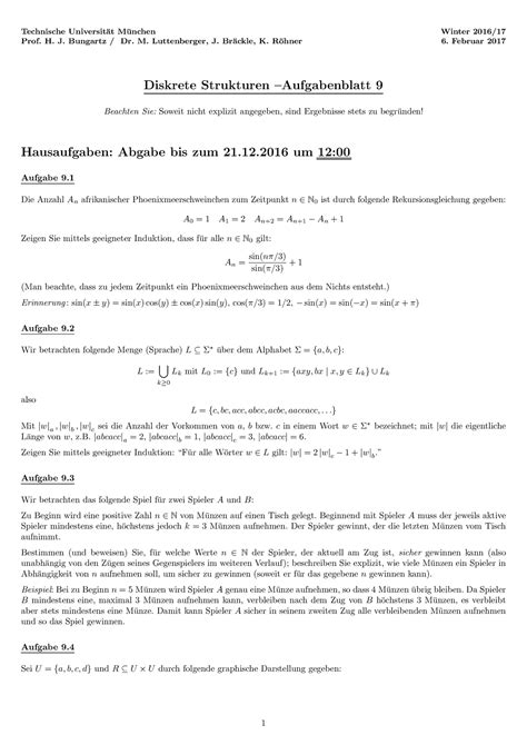 Ds16 09 DS WS16 17 Exercise Sheets With Solution Technische