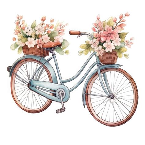 Imágenes de Bicicleta Flores Acuarela Descarga gratuita en Freepik