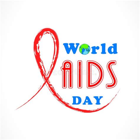 World Aids Day Concept With Red Ribbon Of Aids Awareness Stock Illustration Illustration Of