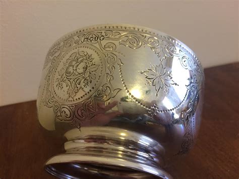 Engraved Sterling Silver Bowl (London, 1884) | Antiques Board