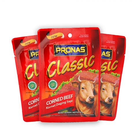 Jual Kornet Sapi Corned Beef Pronas 50 Gr Sachet Shopee Indonesia