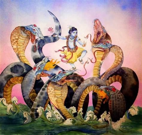 Kaliya Naag Daman By Krishn Krishna Art Vedic Art Hindu Art