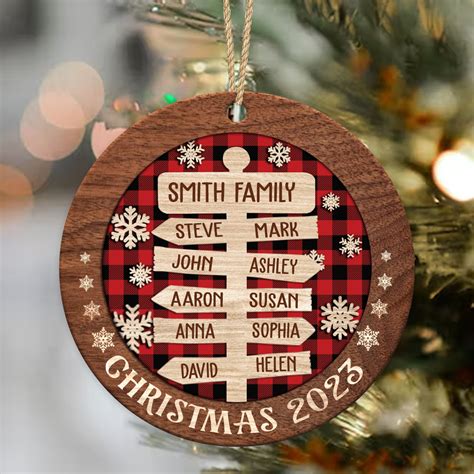 Personalized Family Christmas Ornament 2024, Custom Family Member Name Ornament, Gifts For The ...