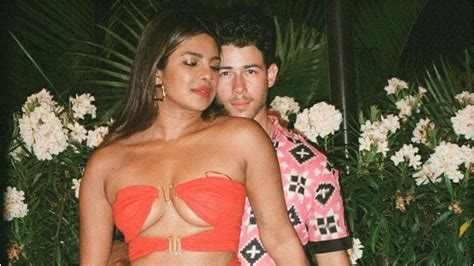 Priyanka Chopra Poses In Bold Cutout Dress With Nick Jonas Nickyanka