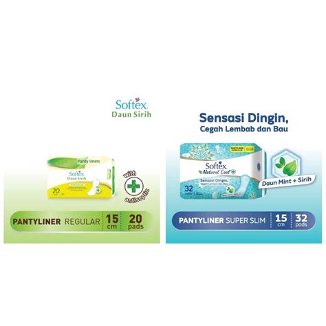 Jual Softex Panty Liners Daun Sirih Pads Natural Cool Pantyliner