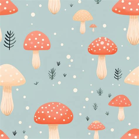 Magic mushroom pattern backgrounds wallpaper. | Free Photo Illustration ...