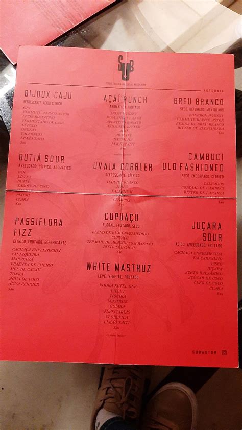 Menu Em Subastor Bar Do Cofre S O Paulo R Jo O Br Cola