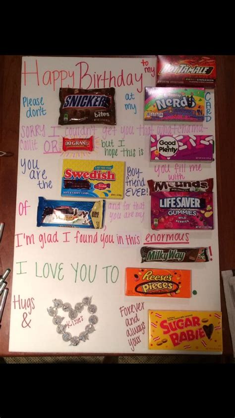 Birthday Candy Card For My Boyfriends Birthday Couldnt Find A