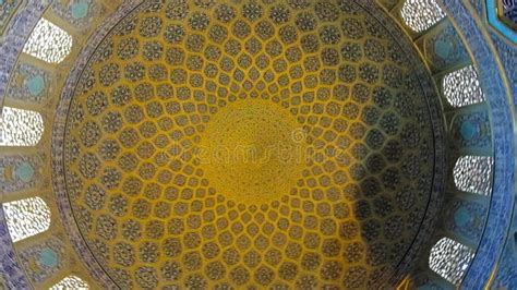 The Dome of Sheikh Lotfollah Mosque, Isfahan, Iran Stock Video - Video ...