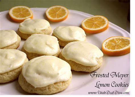 Frosted Meyer Lemon Cookies Butter With A Side Of Bread